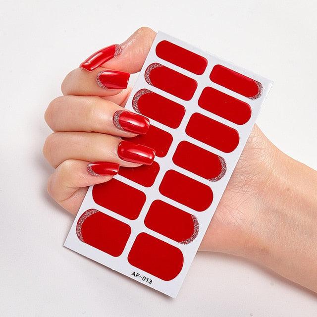 Full Cover Nail Stickers Nail Polish Nail Decoration Nails Sticker Designer Self Adhesive Nail Sticker Creative Nail Art Sticker Sticker Nail Decorations Accessories Metal Curve Stripe Lines Design Letter Nail Sticker Adhesive Decoration Template