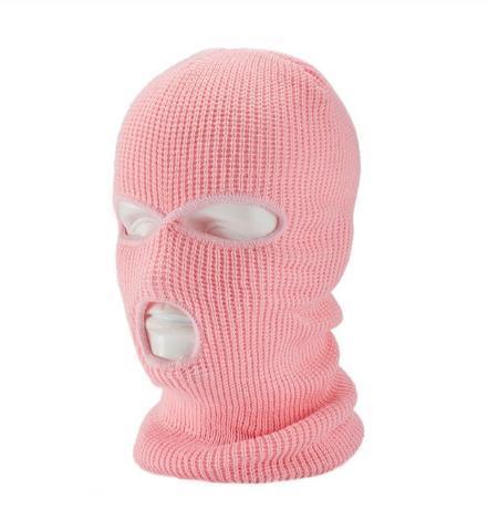 Full Face Cover Mask Three 3 Hole Balaclava Knit Hat Army Tactical CS Winter Ski Cycling Mask Beanie Hat Scarf Warm Face Masks Knit Hat Full Face Cover Balaclava Hats Funny Party Embroidery Beanies Caps Hole Knitted Full Face Cover Stevvex