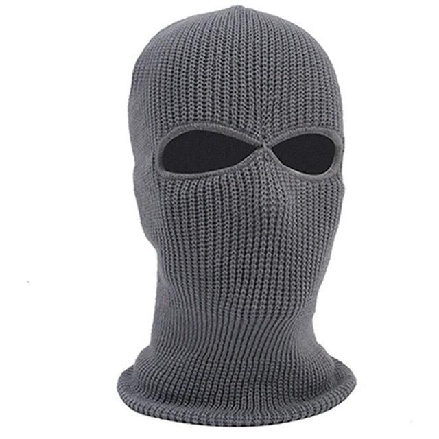 Full Face Cover Mask Three 3 Hole Balaclava Knit Hat Army Tactical CS Winter Ski Cycling Mask Beanie Hat Scarf Warm Face Masks Knit Hat Full Face Cover Balaclava Hats Funny Party Embroidery Beanies Caps Hole Knitted Full Face Cover Stevvex