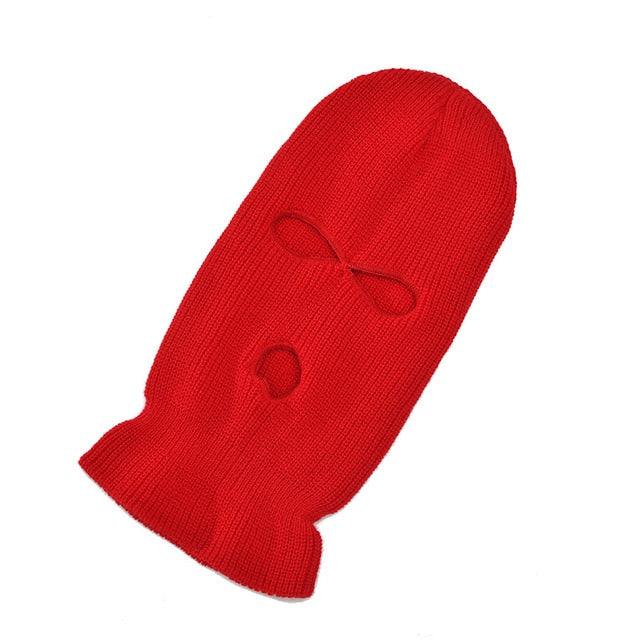 Full Face Cover Ski Mask Hat 3 Holes Balaclava Army Tactical CS Windproof Knit Beanies Bonnet Winter Warm Unisex Caps Neck Gaiter, Winter Balaclava Warm Knit Beanie for Outdoor Sports Outdoor Full Face Cover Thermal Ski Mask One Size Stevvex