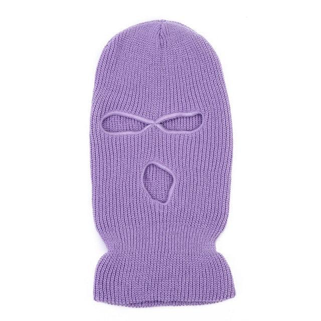 Full Face Cover Ski Mask Hat 3 Holes Balaclava Army Tactical CS Windproof Knit Beanies Bonnet Winter Warm Unisex Caps Neck Gaiter, Winter Balaclava Warm Knit Beanie for Outdoor Sports Outdoor Full Face Cover Thermal Ski Mask One Size Stevvex