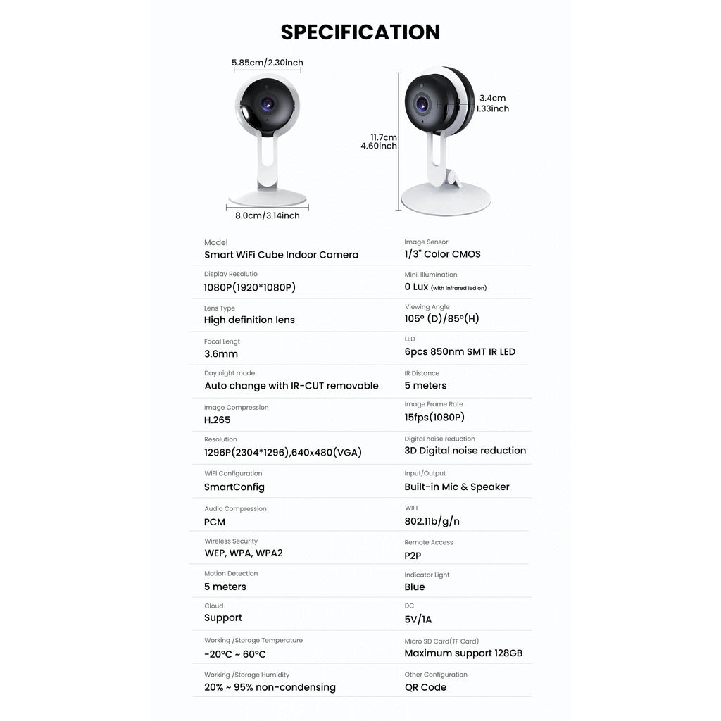 3MP Wireless Smart AI Home Security Camera – Two-Way Audio, Motion Detection, Night Vision DailySale