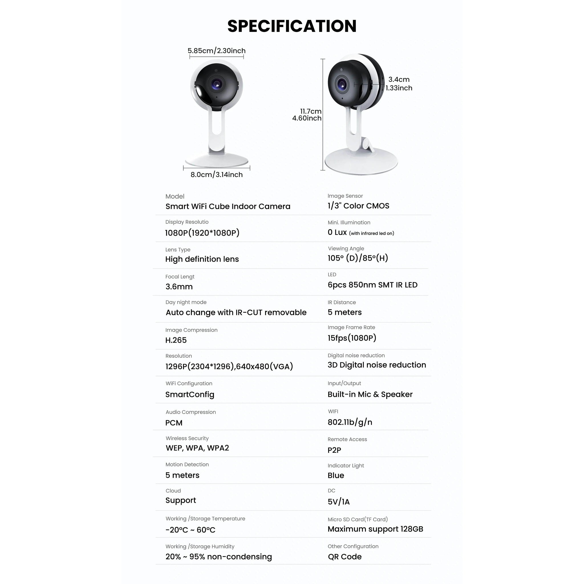 3MP Wireless Smart AI Home Security Camera – Two-Way Audio, Motion Detection, Night Vision DailySale