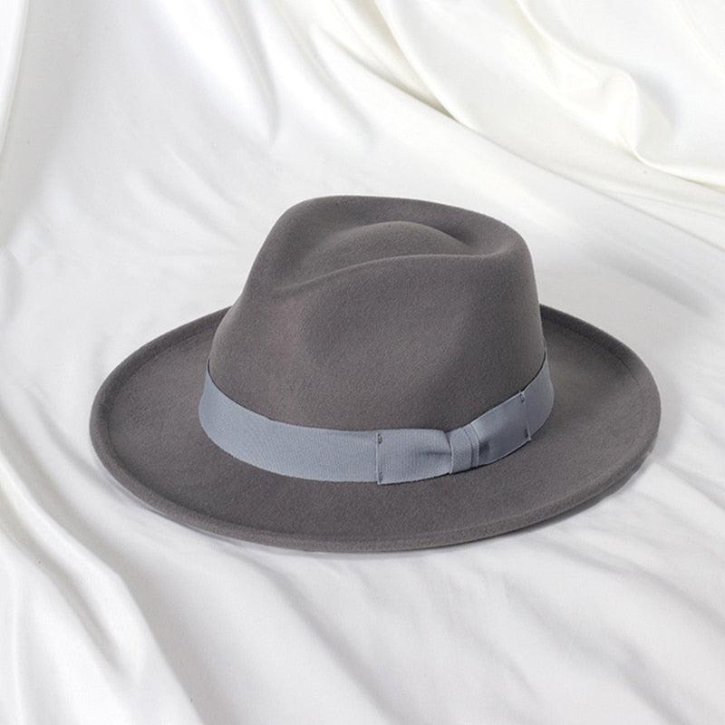 Gentleman New Fashion Men Fedoras Hat Jazz Hat With Bow Tie Fedora Hats Fashionable Classic Wide Brim  Hat Elegant Soft Outdoor Cap Casual Hat For Daily Wear Stevvex