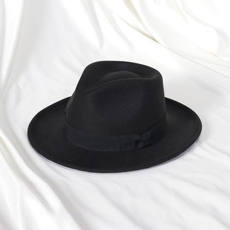 Gentleman New Fashion Men Fedoras Hat Jazz Hat With Bow Tie Fedora Hats Fashionable Classic Wide Brim  Hat Elegant Soft Outdoor Cap Casual Hat For Daily Wear Stevvex