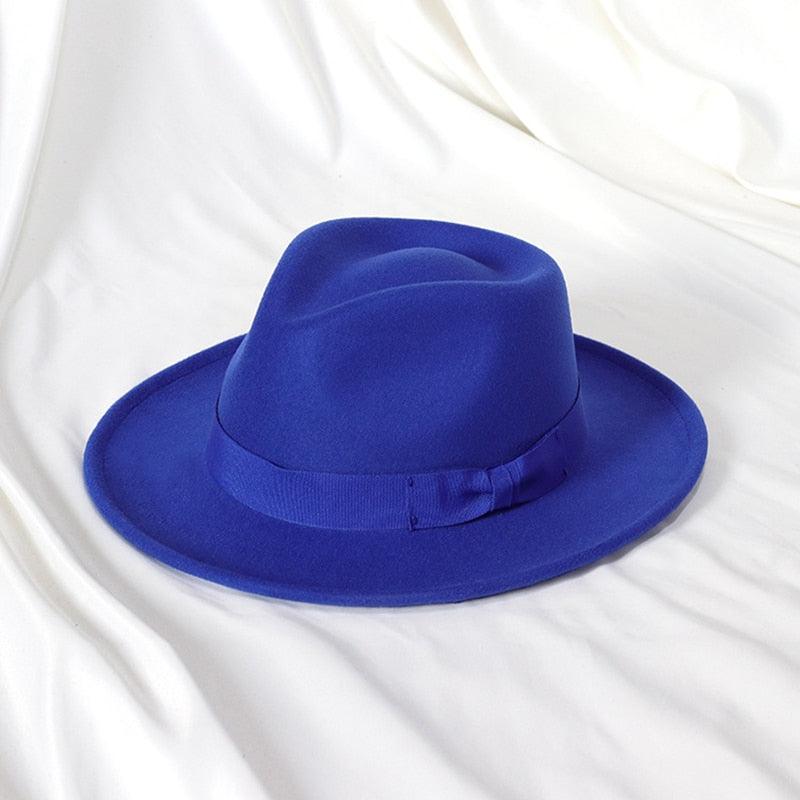 Gentleman New Fashion Men Fedoras Hat Jazz Hat With Bow Tie Fedora Hats Fashionable Classic Wide Brim  Hat Elegant Soft Outdoor Cap Casual Hat For Daily Wear Stevvex