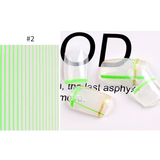 Gold Silver 3D Nail Sticker Curve Stripe Lines Nails Stickers Gradient Adhesive Striping Tape Nail Art Stickers Decal Decoration Metallic Curve Strip Line Nail Decal Self-Adhesive 3D Wave Design Decoration for Women Girls