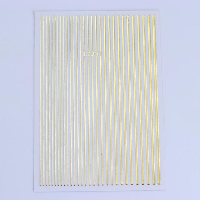 Gold Silver 3D Nail Sticker Curve Stripe Lines Nails Stickers Gradient Adhesive Striping Tape Nail Art Stickers Decal Decoration Metallic Curve Strip Line Nail Decal Self-Adhesive 3D Wave Design Decoration for Women Girls
