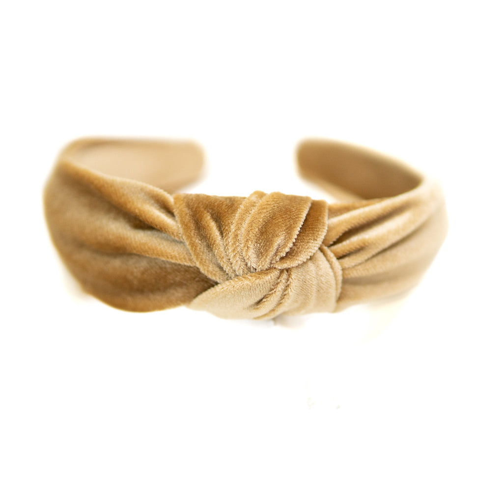 Gold Velvet - Knotted Headband