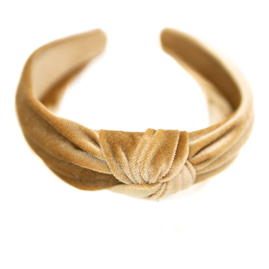 Gold Velvet - Knotted Headband