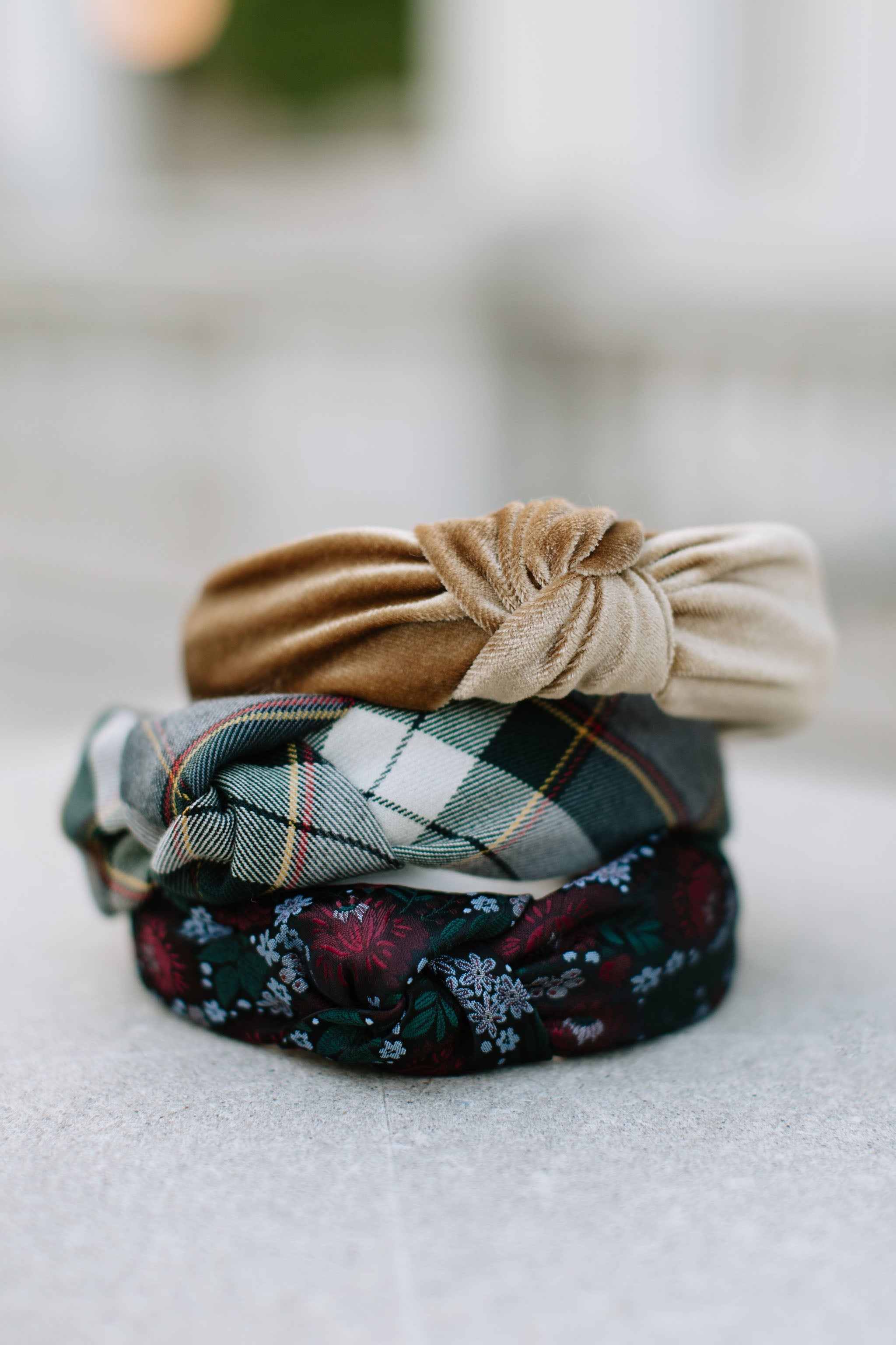 Gold Velvet - Knotted Headband