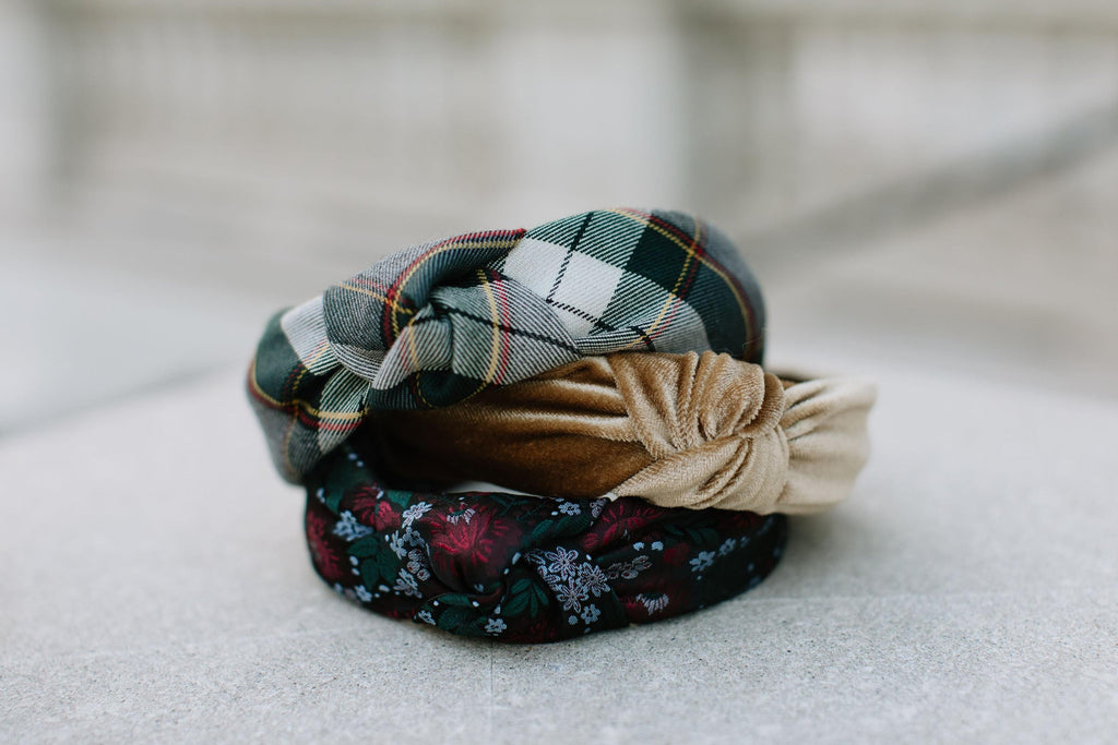 Gold Velvet - Knotted Headband