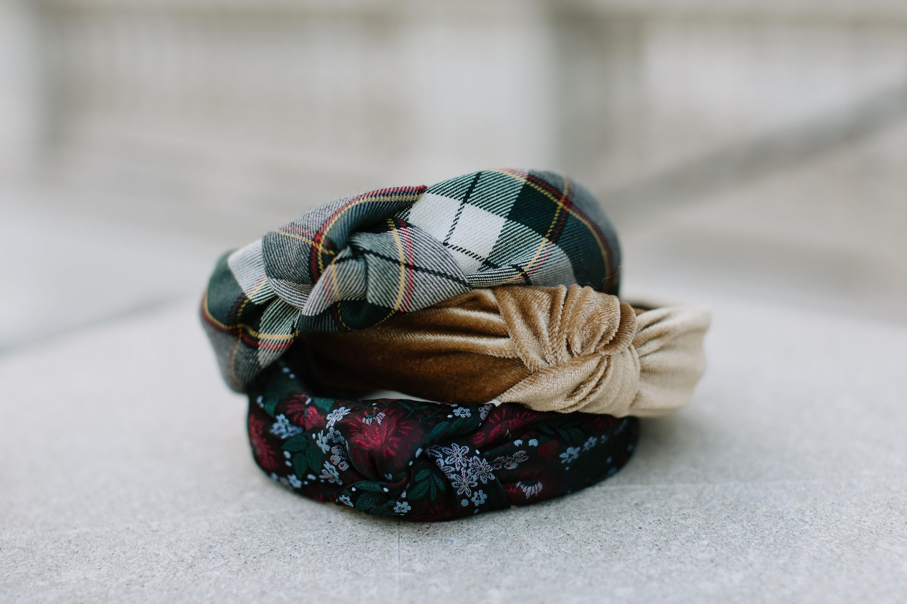 Gold Velvet - Knotted Headband