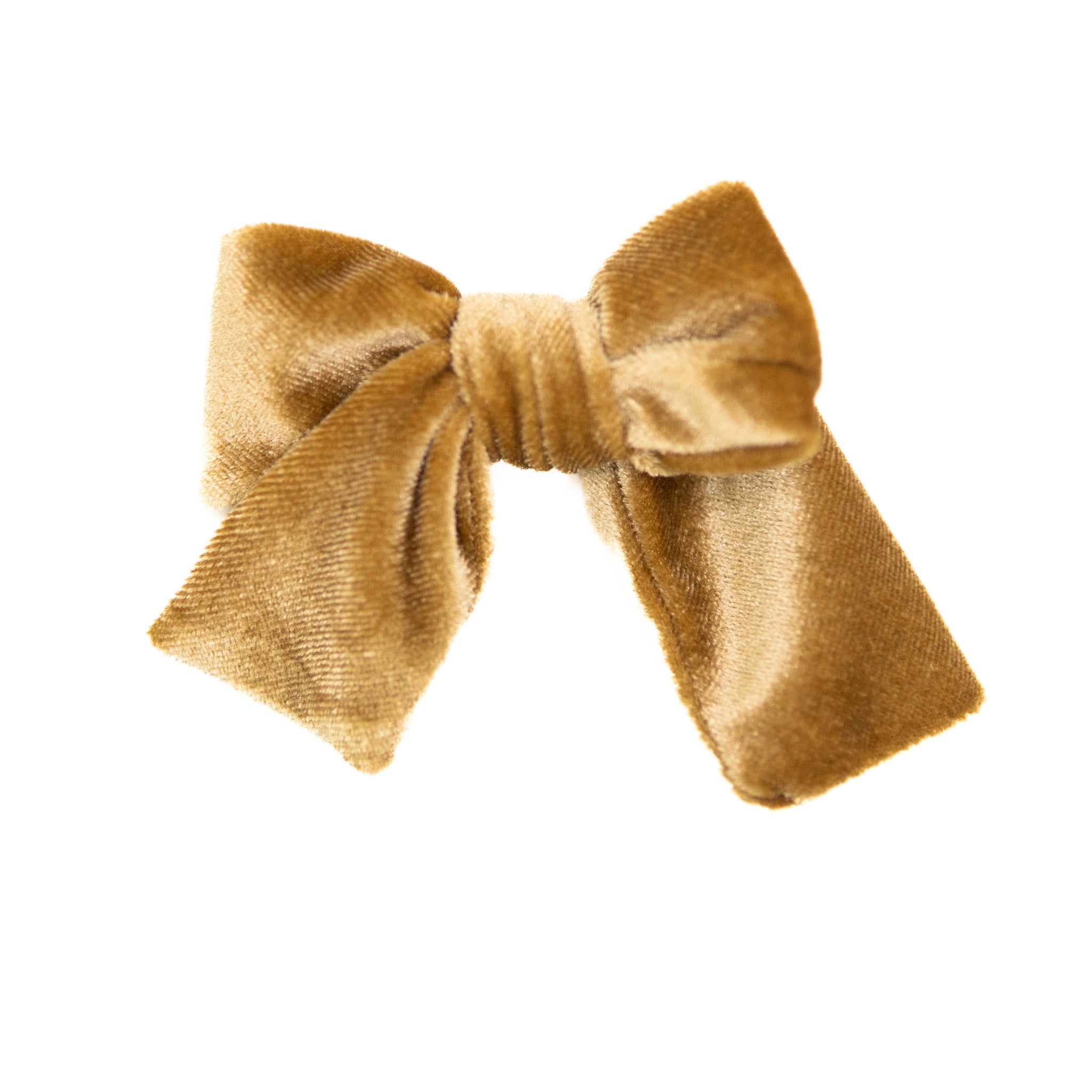 Gold Velvet - Petite Hair Bow