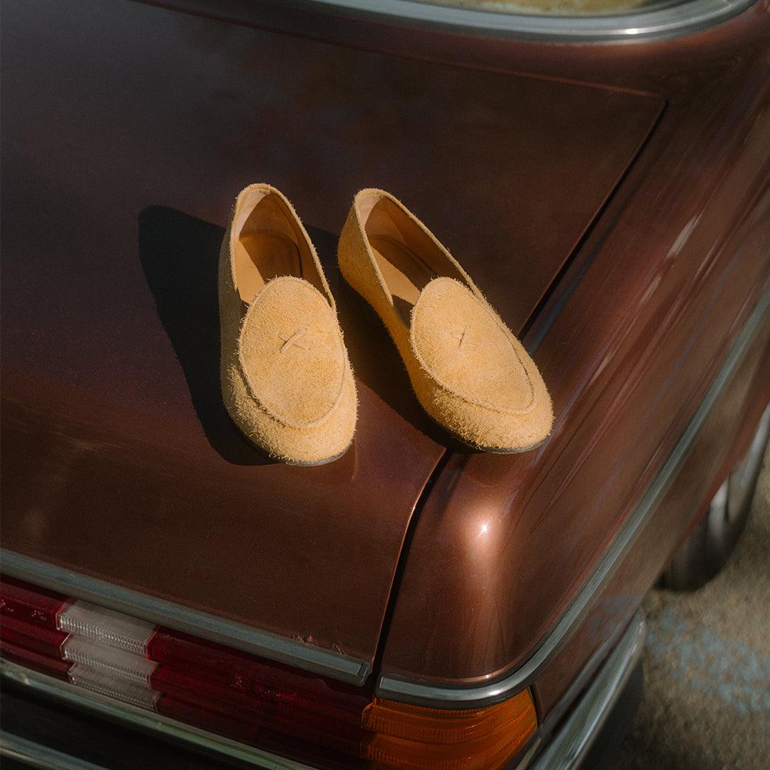 Men's Tan Textured Suede Milano Loafer Del Toro Shoes