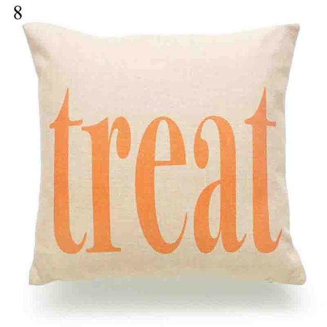 Halloween Cushion Cover Soft Linen Pillow Case Sofa Decoration Pumpkin Printed Pillow Case Orange And Black Pillow Cover For Living Room Car Pillowcase Home Supplies Stevvex