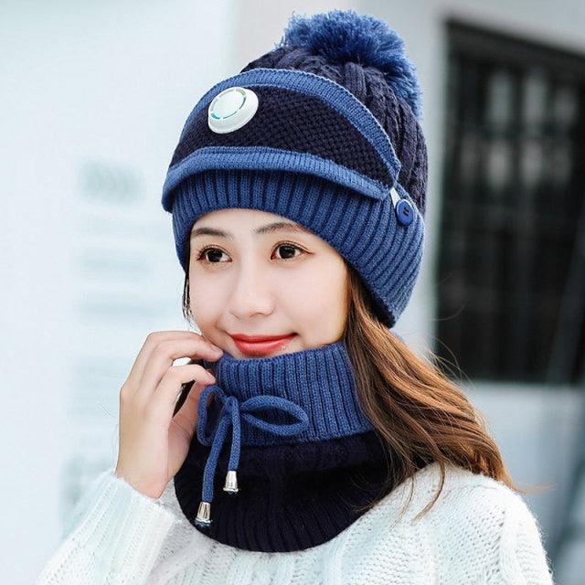 Hat Winter Mask balaclava Hat for girls Scarf Thick Warm Fleece Inside Knitted Hat Thick Mask Warm Full Face Scarf Winter Hats Hiking Face Scarf Balaclava Helmet Liner Cap Soft Sport Reusable Headgear Winter Fishing Warm Mask Stevvex