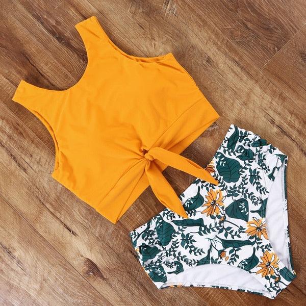 High Waist Swimsuit Bikini Push Up Swimwear Women Bathing Suit Female Bikini Set Leopard Swim Suit Beachwear Women's High Waist Swimsuit 2 Piece Bathing Suits Bikini Stevvex