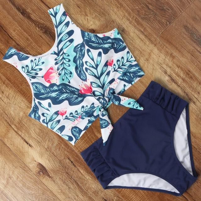 High Waist Swimsuit Bikini Push Up Swimwear Women Bathing Suit Female Bikini Set Leopard Swim Suit Beachwear Women's High Waist Swimsuit 2 Piece Bathing Suits Bikini Stevvex