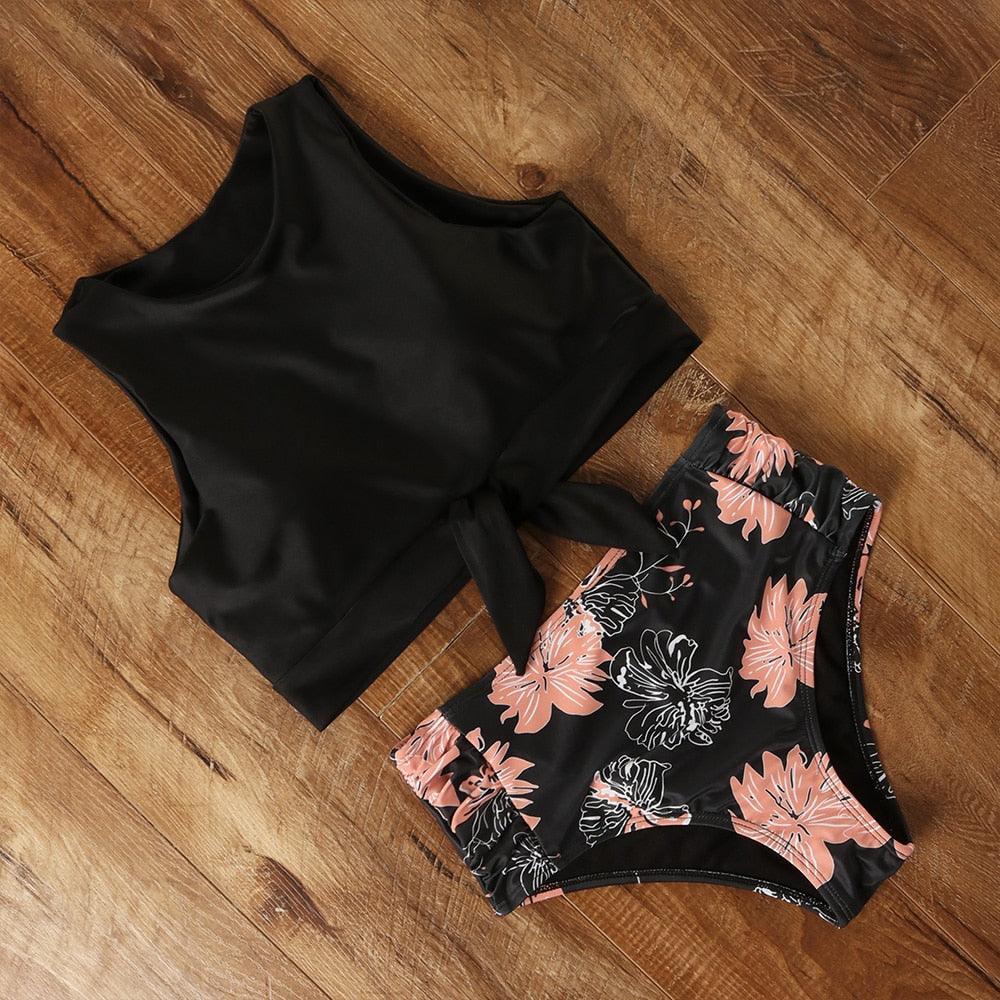 High Waist Swimsuit Bikini Push Up Swimwear Women Bathing Suit Female Bikini Set Leopard Swim Suit Beachwear Women's High Waist Swimsuit 2 Piece Bathing Suits Bikini Stevvex