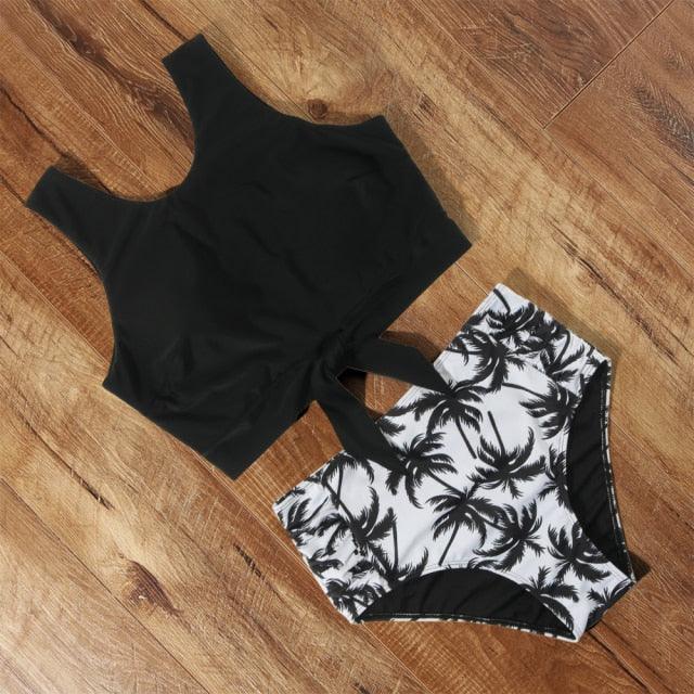 High Waist Swimsuit Bikini Push Up Swimwear Women Bathing Suit Female Bikini Set Leopard Swim Suit Beachwear Women's High Waist Swimsuit 2 Piece Bathing Suits Bikini Stevvex