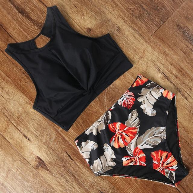 High Waist Swimsuit Bikini Push Up Swimwear Women Bathing Suit Female Bikini Set Leopard Swim Suit Beachwear Women's High Waist Swimsuit 2 Piece Bathing Suits Bikini Stevvex