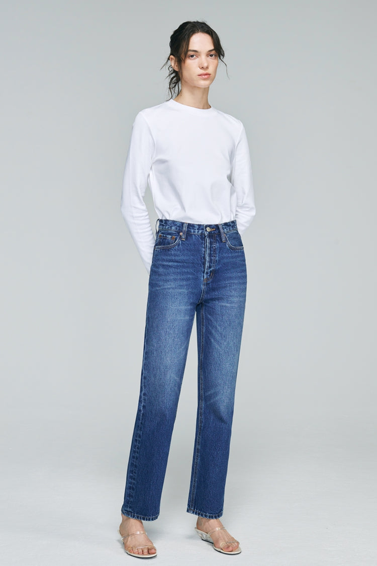 Manhattan High Rise Straight Ankle Jeans HJ160 Hey Joanie