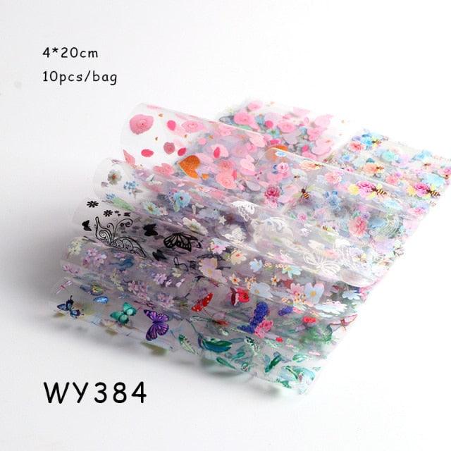 Holographic Nail Foil Transfer Set Sticker Decal Nail Art Foils Designer Marble Nail Decoration Sliders Wraps Manicure  Women Kids Girls Manicure Decoration Nail Art Supplies 3D Self-Adhesive Nail Decals Designer Nail Stickers for Acrylic Nails