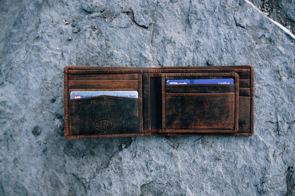 Large RFID Bifold Wallet Kodiak Leather