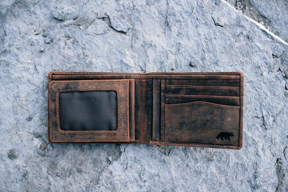 Large RFID Bifold Wallet Kodiak Leather