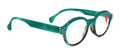 Citlalli, (Bling) Round Women Reading Glasses W (Blue Zircon, L. Colorado) Genuine European Crystals  (Green) Circle. NY Fifth Avenue