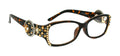 The Medallion, (Bling) Women Reading Glasses W (Hematite, L. Colorado) Genuine European Crystals (Tortoise Brown)  Concho. NY Fifth Avenue.