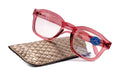 Apollo, (Blue Light Glasses) (Blue Light Blocker) Reduce Eyestrain, A/R Anti Glare. +1.25 +3.00, Large Square (Pink) NY Fifth Avenue.