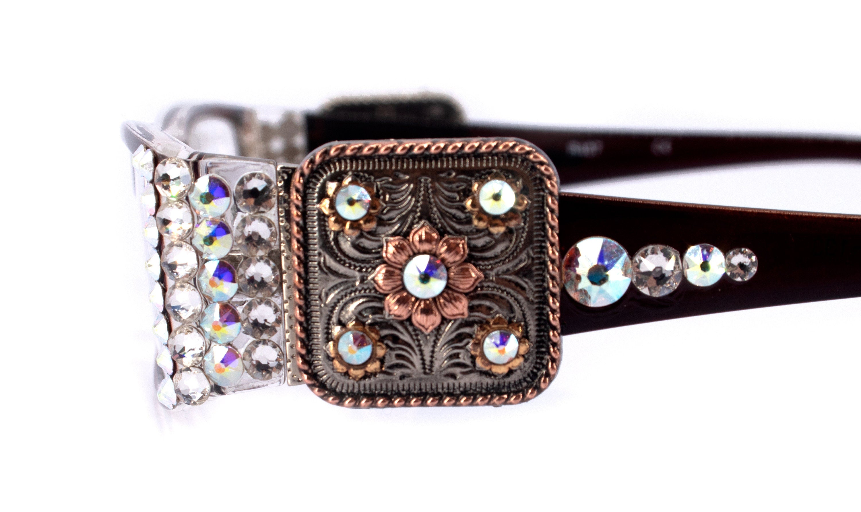 The Medallion, (Bling) Reading Glasses Women W (Clear AB ) Genuine European Crystals (Wine Red) Flower Western Concho NY Fifth Avenue