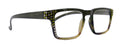 Piper, (Bling) Reading Glasses for Women W (Black Diamond, Olivine) Genuine European Crystals.  (Black Green Faded Stripes) NY Fifth Avenue