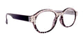 The Alchemist, (Bling) Round Women Reading Glasses W (Full TOP) (Clear) Genuine European Crystals  (Hound tooth, Black) NY Fifth Avenue