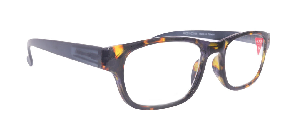 Jade, Premium Reading Glasses High End Reading Glass +1.25 to +6.00 magnifying glasses, Square, Gray optical Frames