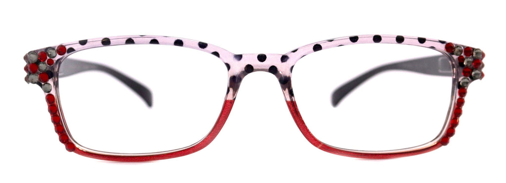 Julia, Reading Glasses Women W Genuine European Crystals Square  NY Fifth Avenue