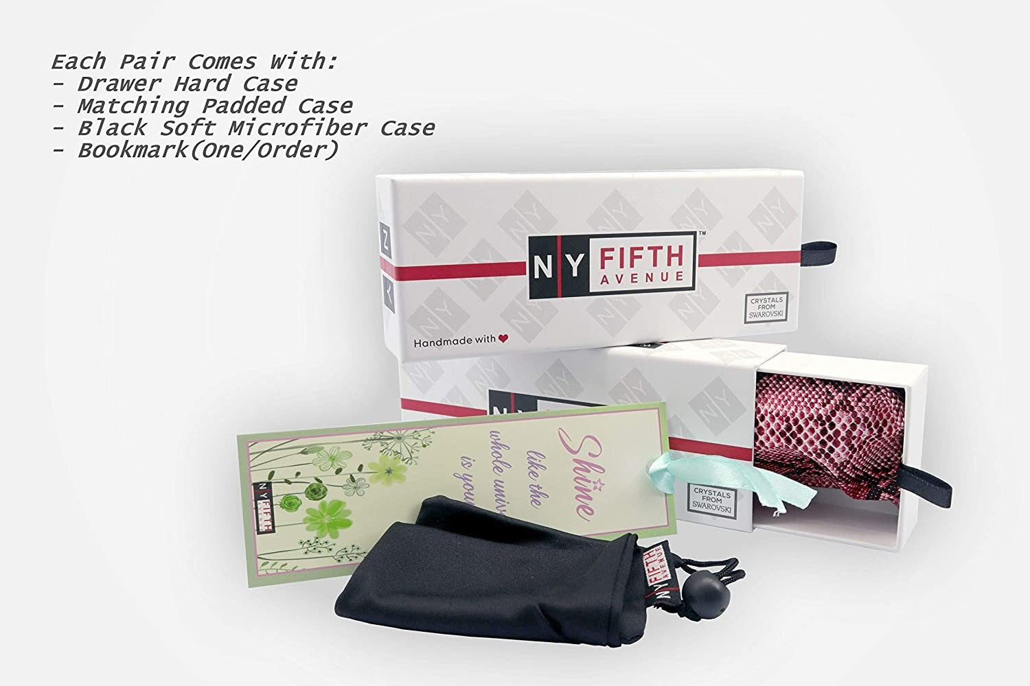 The Hudson, (Blue Light Glasses) AR Coating (Anti Glare) (Black Stripes) Reading Glasses, No prescription, Gamers (Square) NY Fifth Avenue