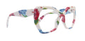 Virginia, Oversized Reading Glasses, Large Frame, High End Readers, Bifocal,  Sun readers, Trendy Style, White floral, NY Fifth Avenue