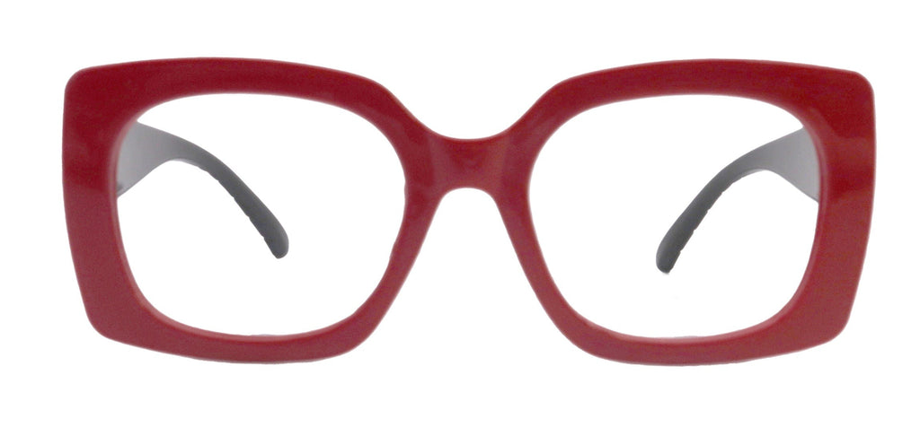 Tokio Reading Glasses, Red With Black , Large Frame, High End Readers, Bifocal,  Sun readers, Trendy Style,  NY Fifth Avenue