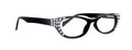 Sophia, Bling Cat Eyes, Women Reading Glasses W (A B) Genuine European Crystals ( Black)  NY Fifth Avenue.