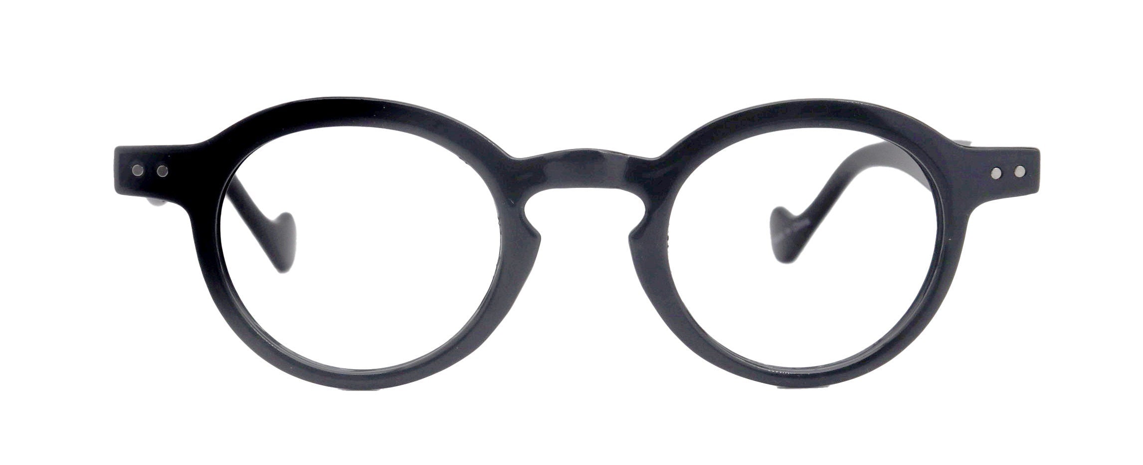 Luca, (Premium) Reading Glasses, High-End Readers (Black)  (Round) Magnifying Eyeglasses, Optical, NY Fifth Avenue