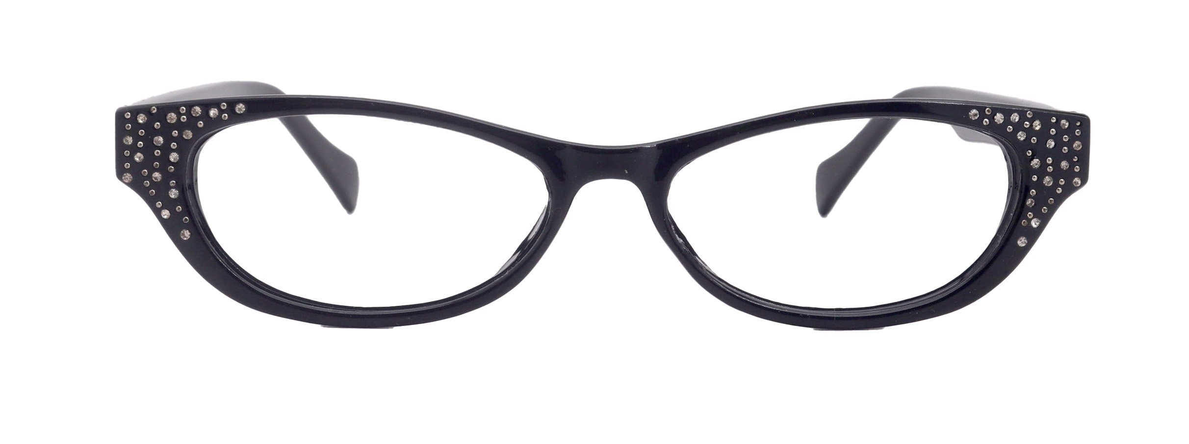 Premium Reading Glasses High End Reading Glass Black  +1.25 to +3.00 magnifying glasses, Cat Eye. optical Frames