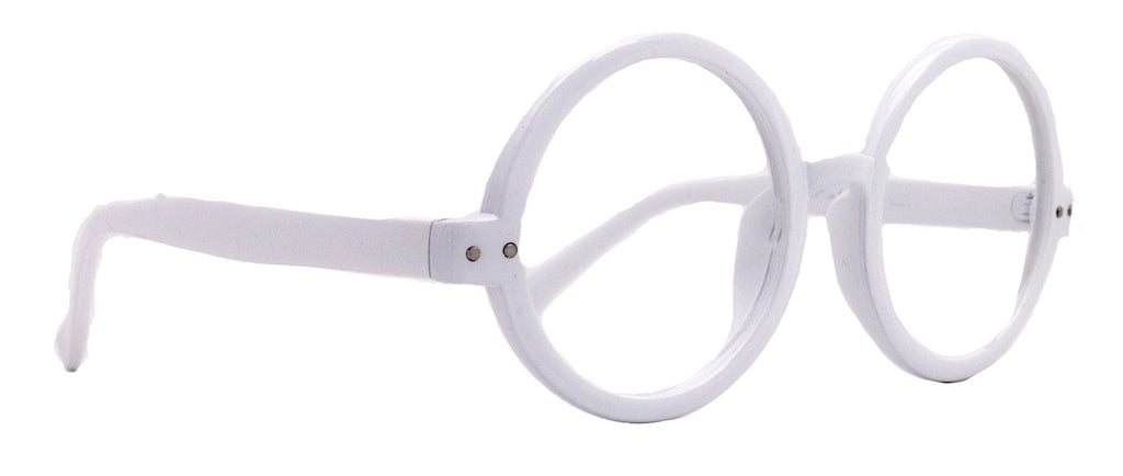 Zelda, (Reading Glasses) (Premium) Big True Round vintage (LWhite) X Large Eye, Oversize,  NY Fifth Avenue