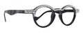 Orlando Bling Reading Glasses, W Full top Clear  European crystals, Magnifying Eyeglasses, (Black) (Round) NY Fifth Avenue