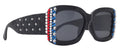 Freedom Shine, Bling Women’s Sunglasses with Genuine European Crystals, US Flag Colors, and 100% UV Protection Square Frame, NY Fifth Avenue
