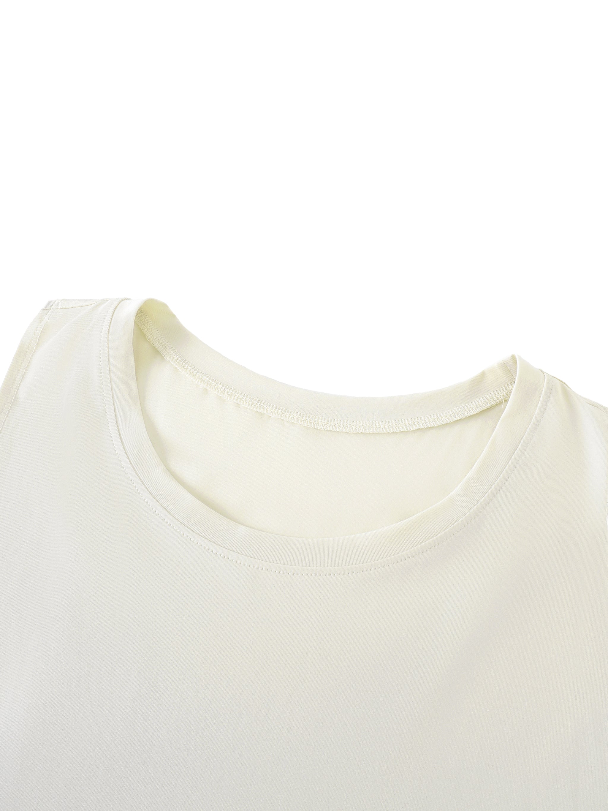 Men's Solid Color Crewneck Tank Top