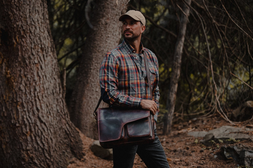 Buffalo Leather Messenger Kodiak Leather
