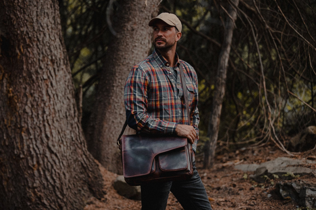 Buffalo Leather Messenger Kodiak Leather